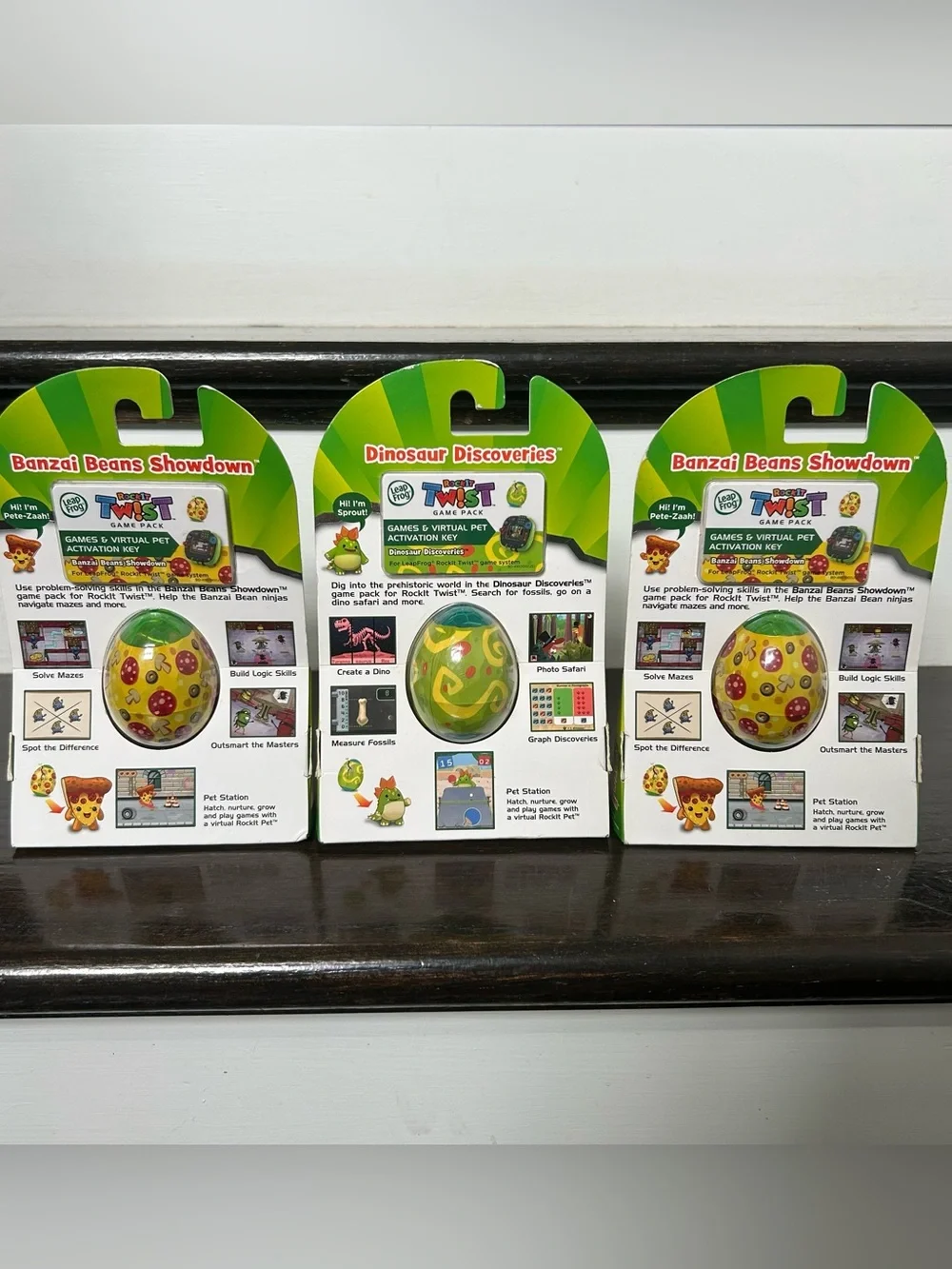 NWT LeapFrog RockIt Twist Game Pack - Dinosaur Discoveries Banzai Beans Shoedown